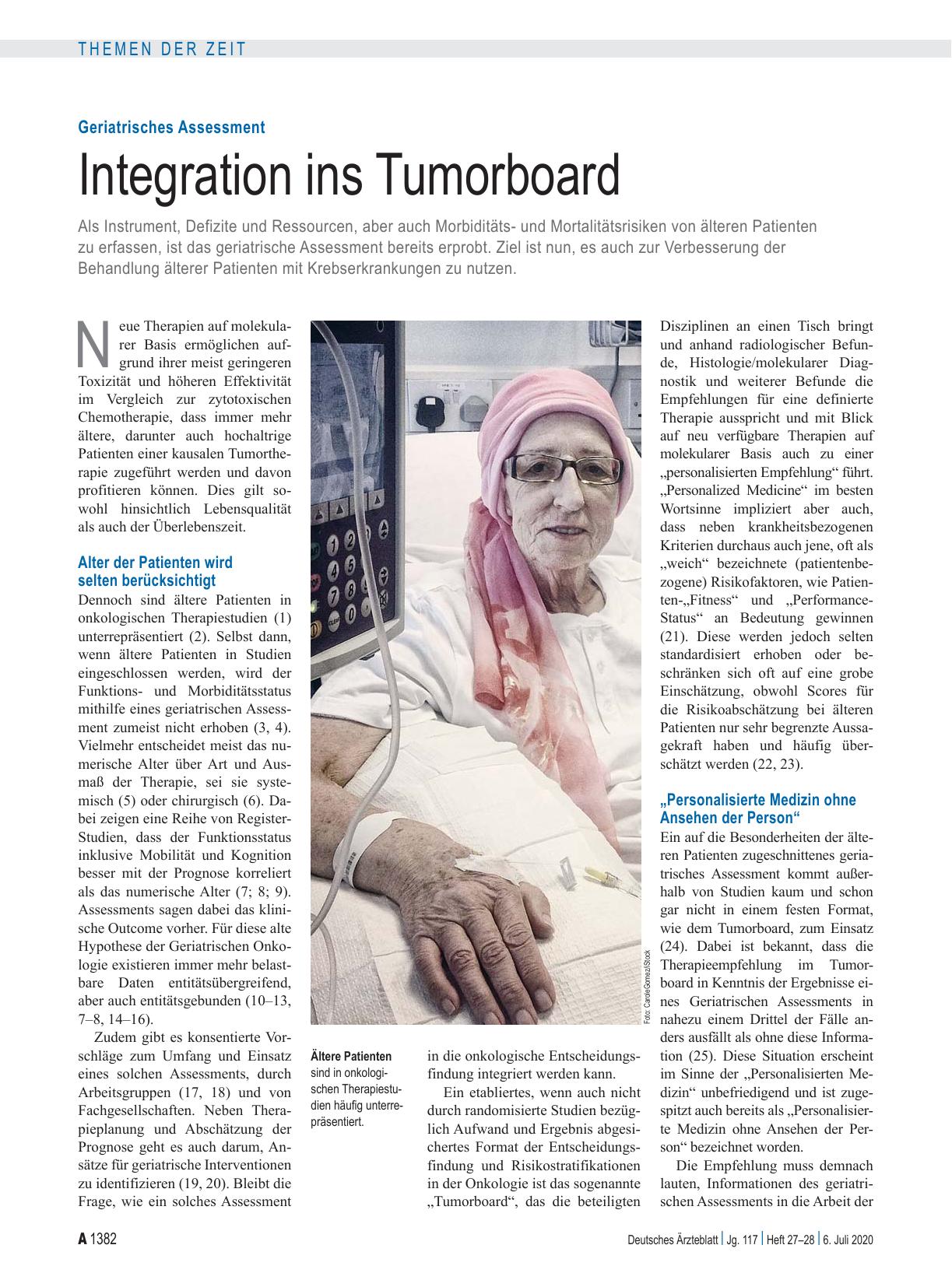 Vorschauseite 1: Geriatrisches Assessment: Integration ins Tumorboard