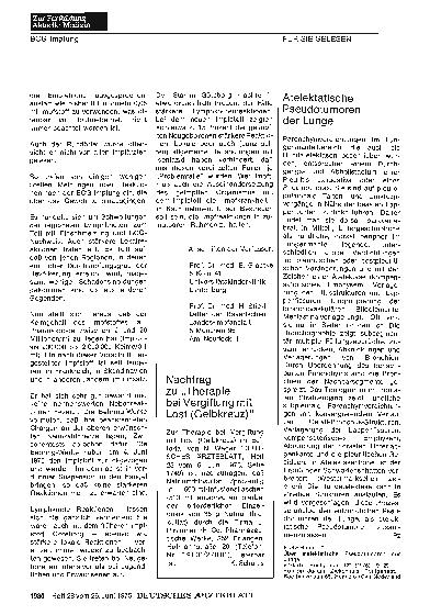 Vorschauseite 1: Atelektatische Pseudotumoren der Lunge