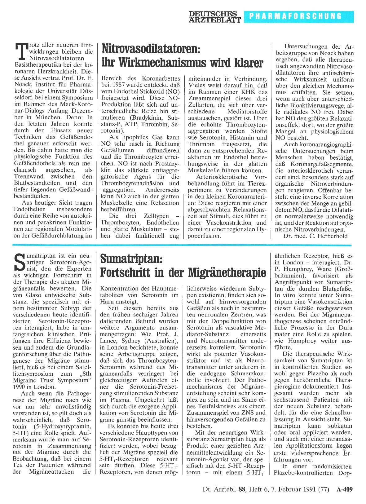 Vorschauseite 1: Nitrovasodilatatoren: ihr Wirkmechanismus wird klarer