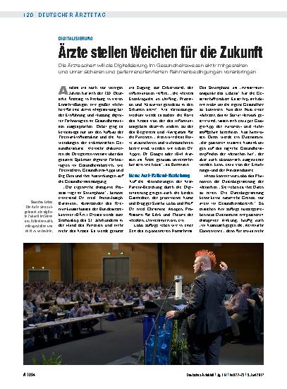 Vorschauseite 1: Digitalisierung: Ärzte stellen Weichen für die Zukunft