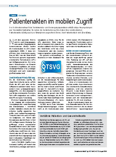 Vorschauseite 1: E-Health: Patientenakten im mobilen Zugriff