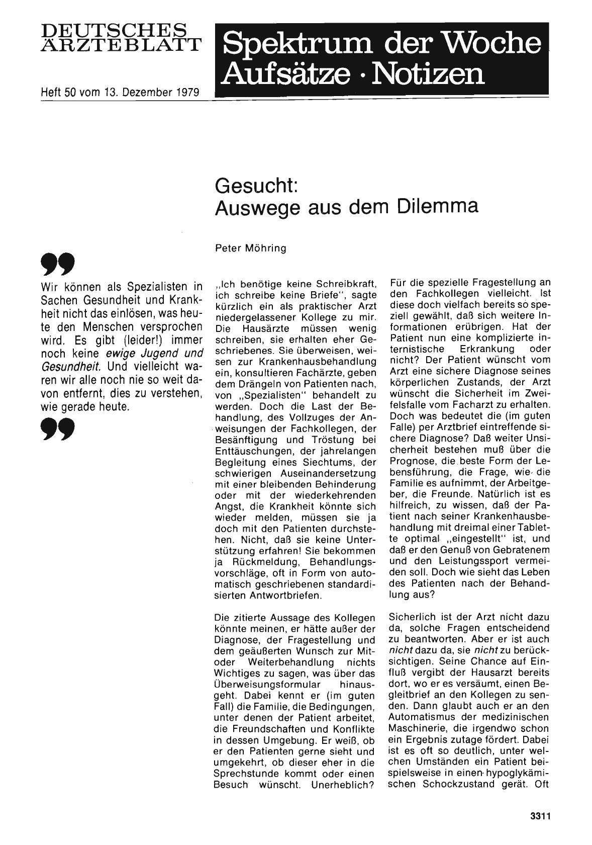Vorschauseite 1: Gesucht: Auswege aus dem Dilemma
