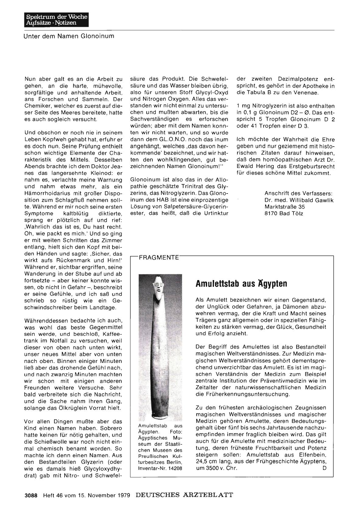Vorschauseite 1: FRAGMENTE: Amulettstab aus Ägypten