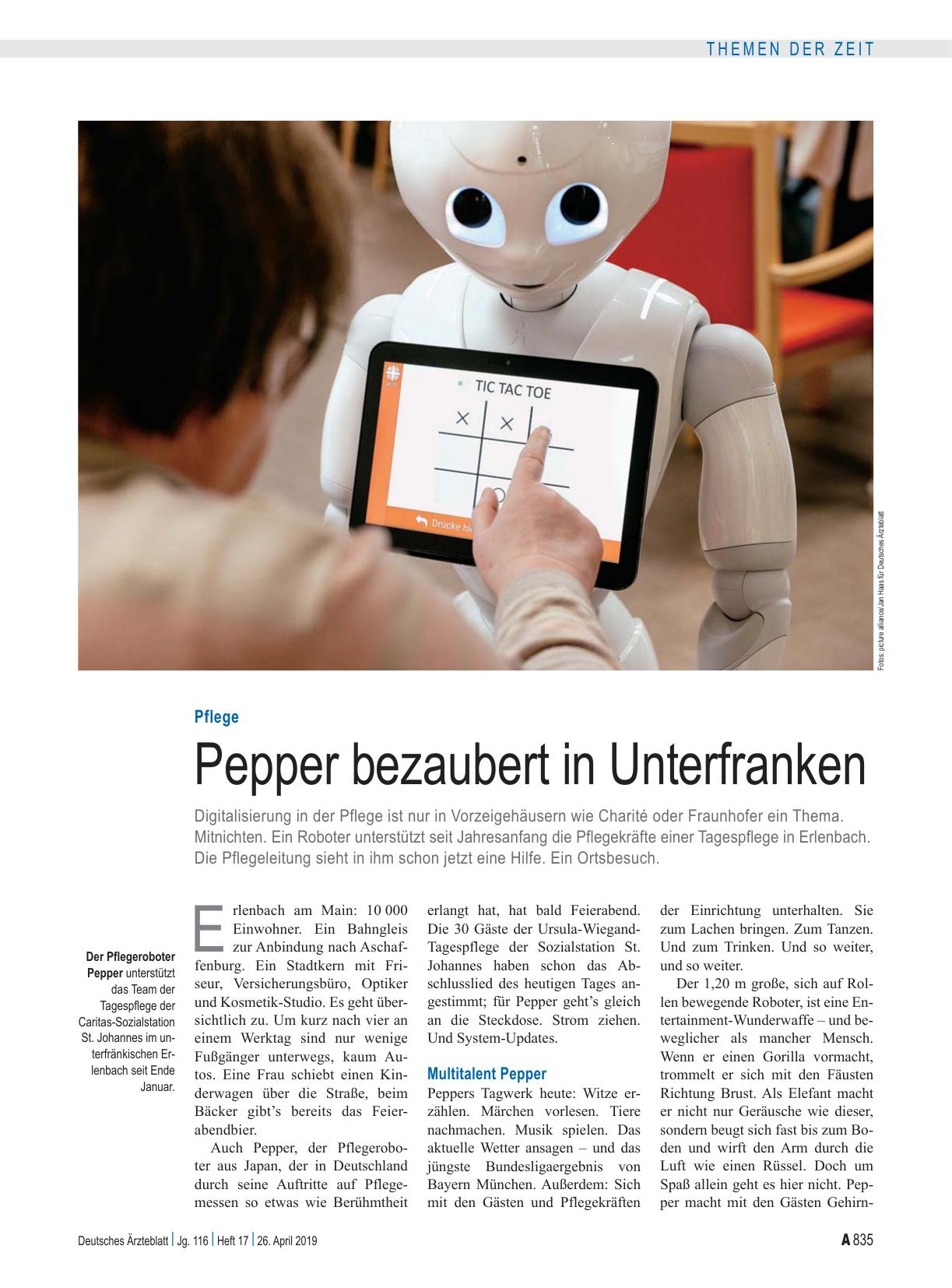 Vorschauseite 1: Pflege: Pepper bezaubert in Unterfranken