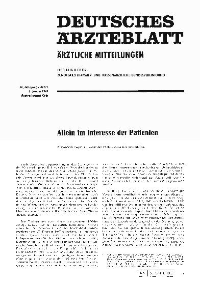 Vorschauseite 1: Allein im Interesse der Patienten: Ärzteschaft gegen umfassenden Meldezwang bei Behinderten