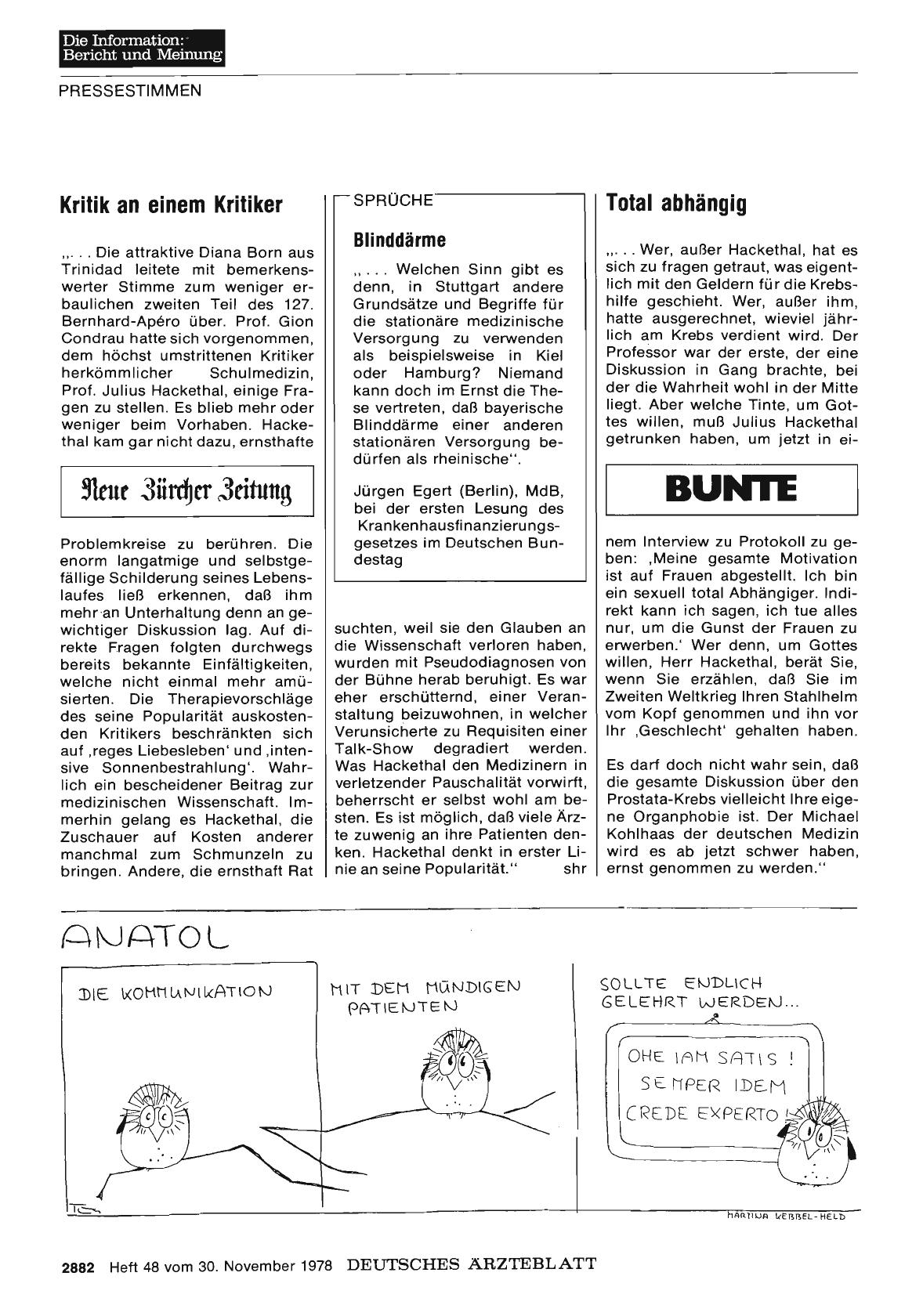 Vorschauseite 1: Kritik an einem Kritiker