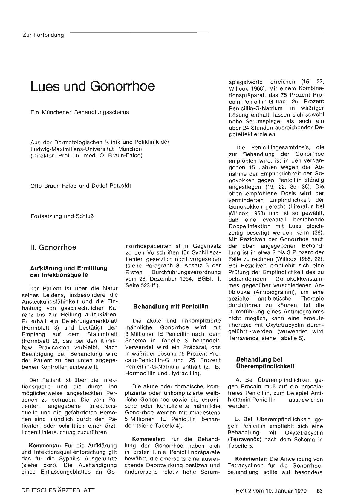 Vorschauseite 1: Lues und Gonorrhoe
