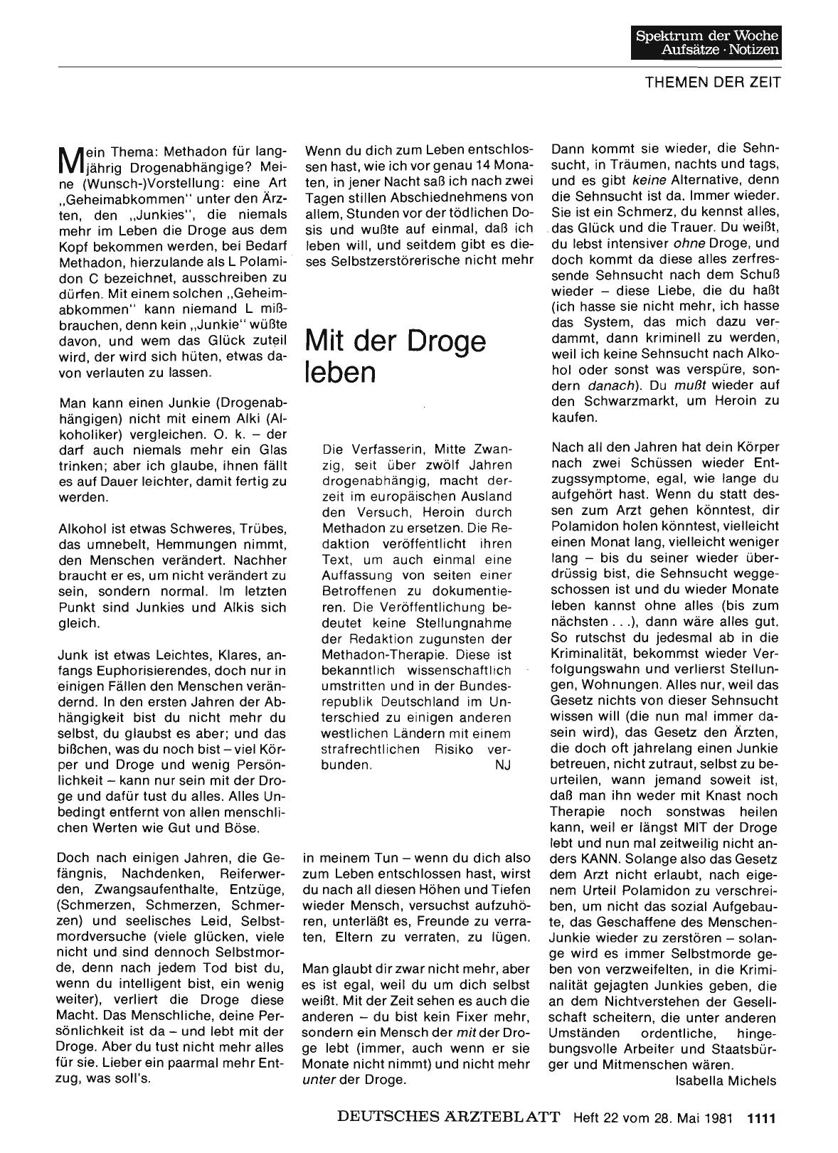 Vorschauseite 1: Mit der Droge leben