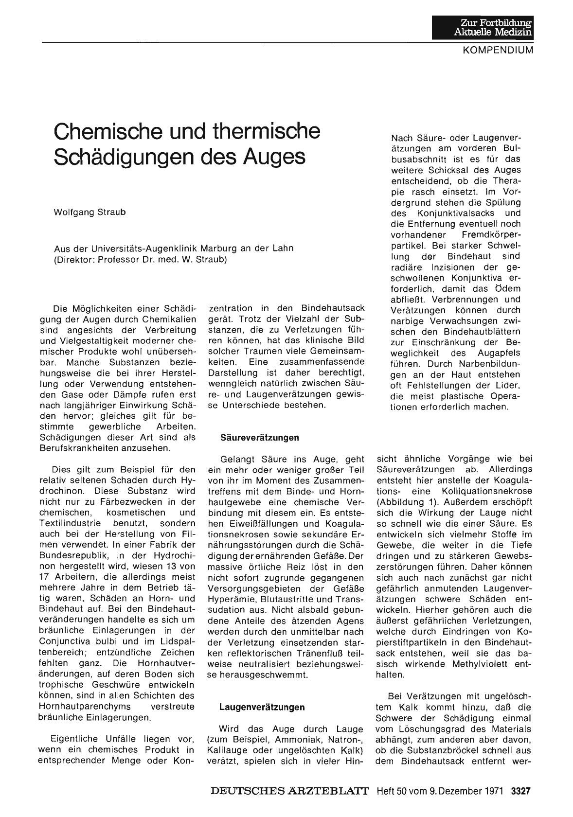 Vorschauseite 1: Chemische und thermische Schädigungen des Auges