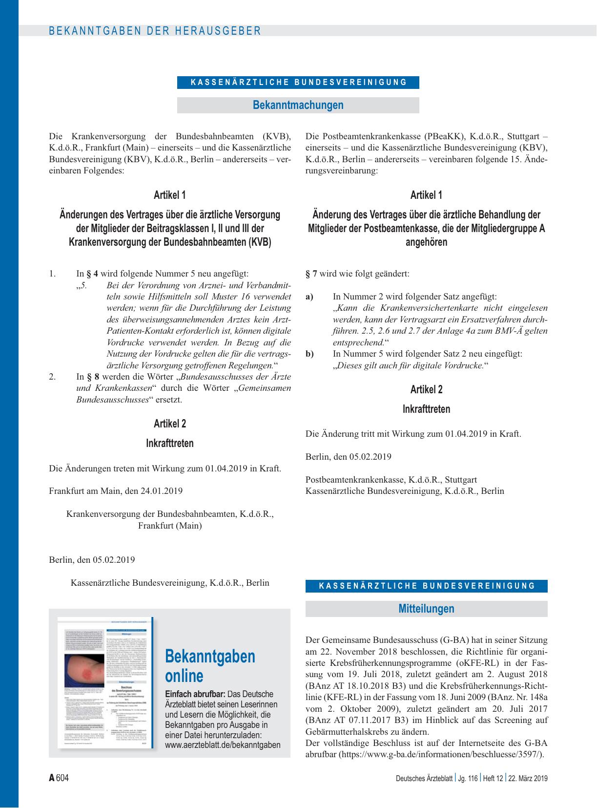 Vorschauseite 1: Mitteilungen