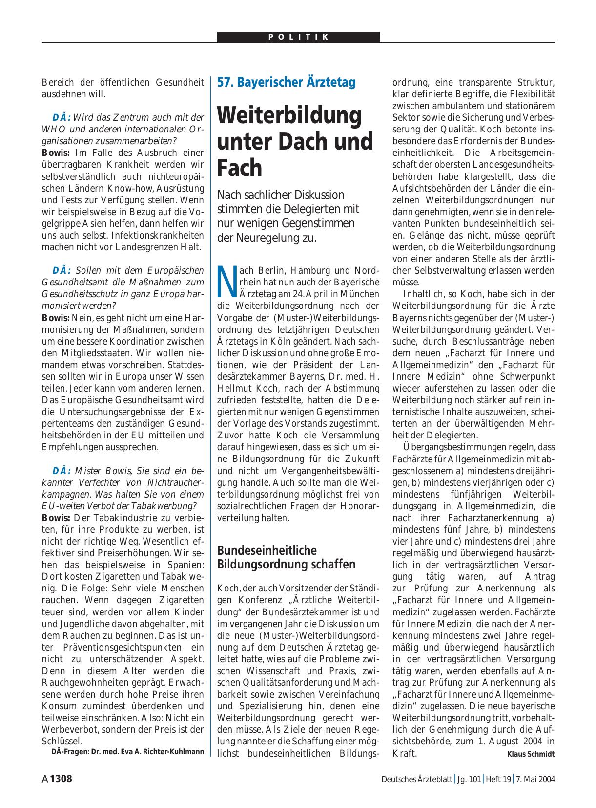 Vorschauseite 1: 57. Bayerischer Ärztetag: Weiterbildung unter Dach und Fach