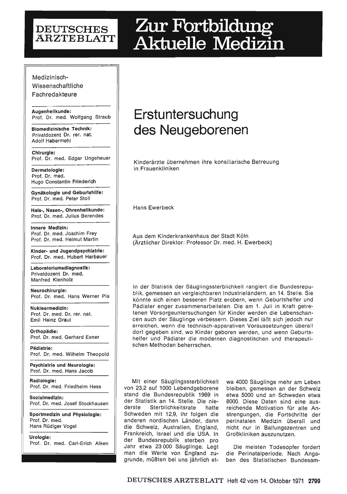 Vorschauseite 1: Erstuntersuchung des Neugeborenen