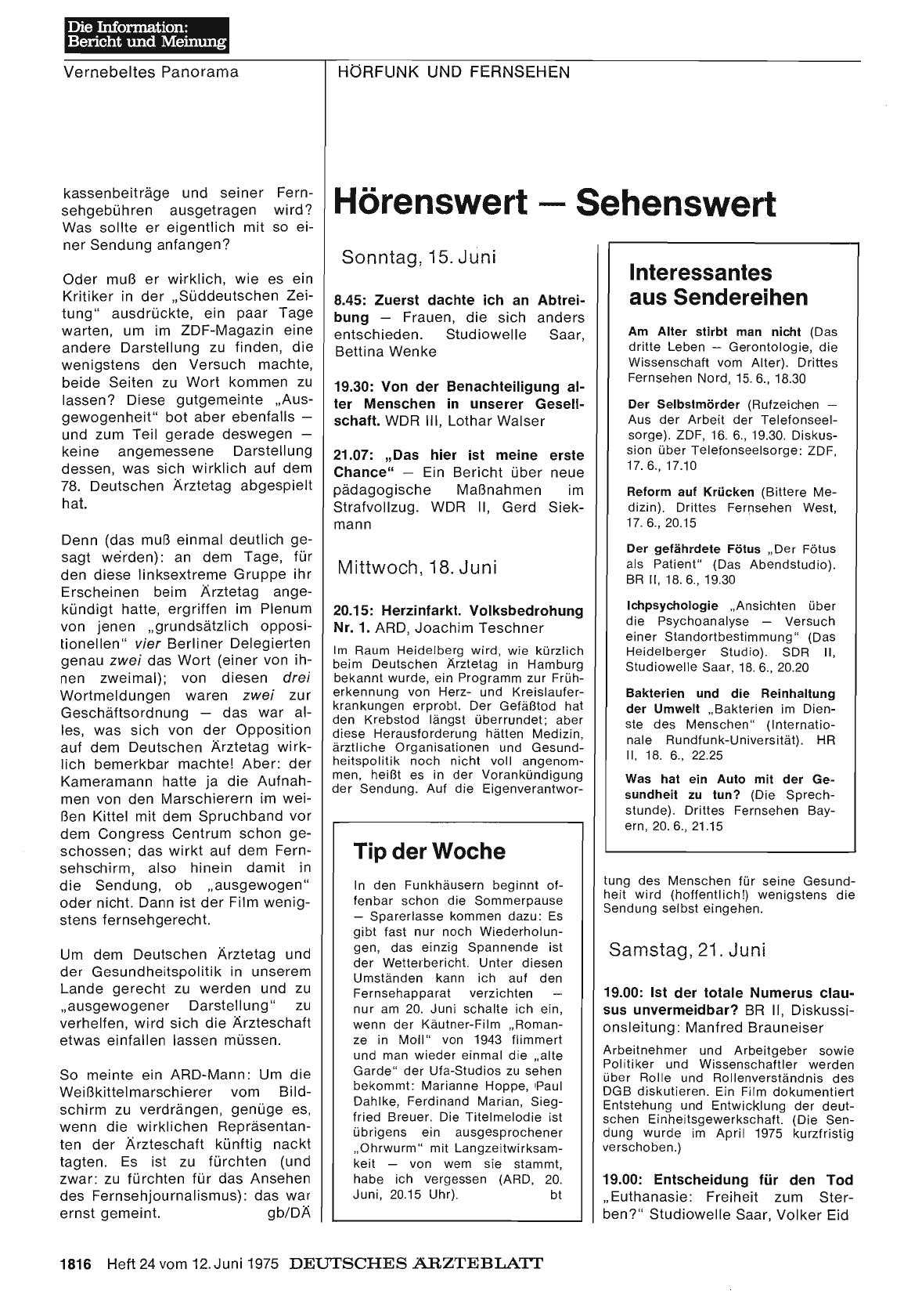 Vorschauseite 1: Hörenswert — Sehenswert