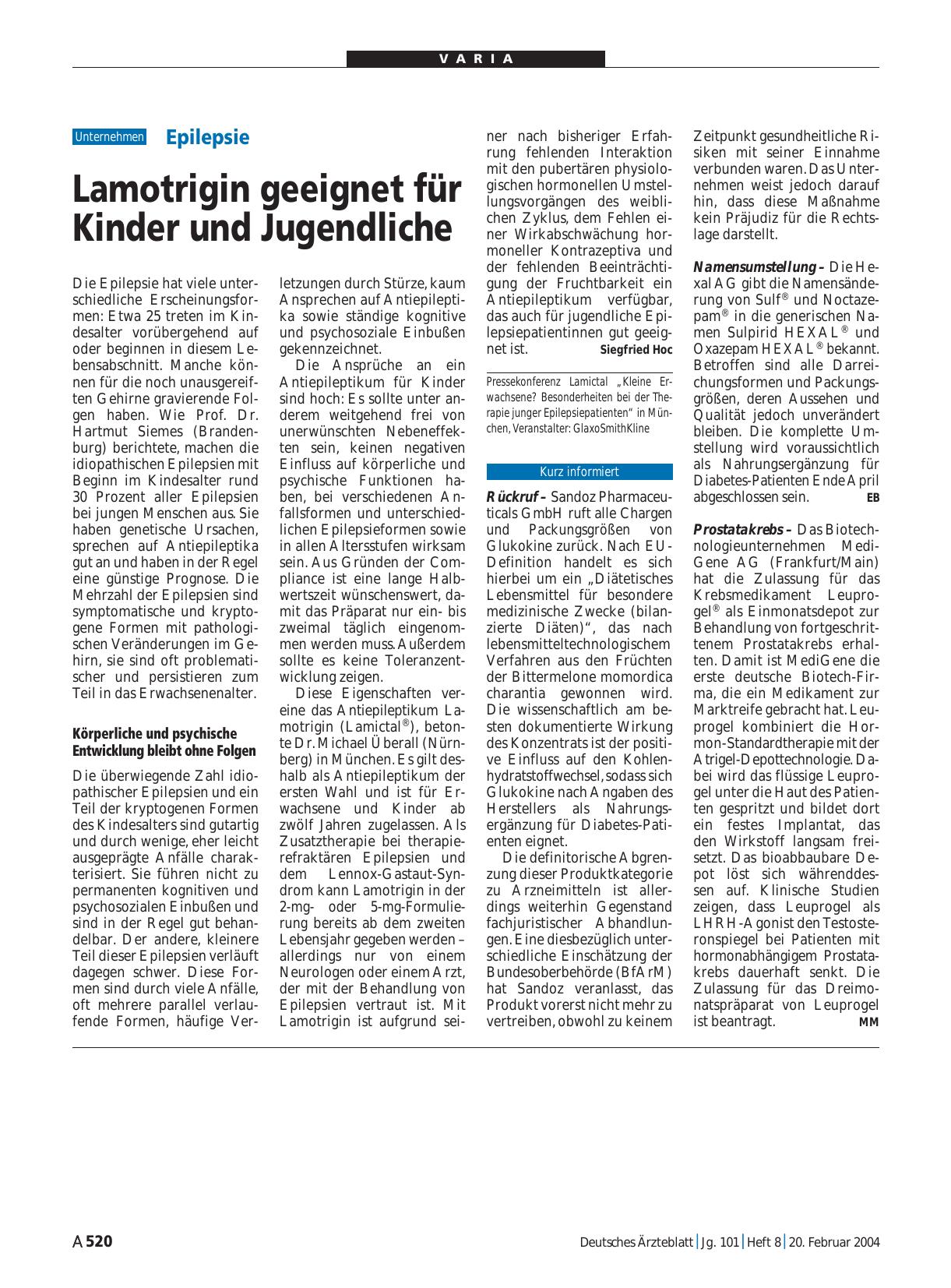Vorschauseite 1: Rückruf