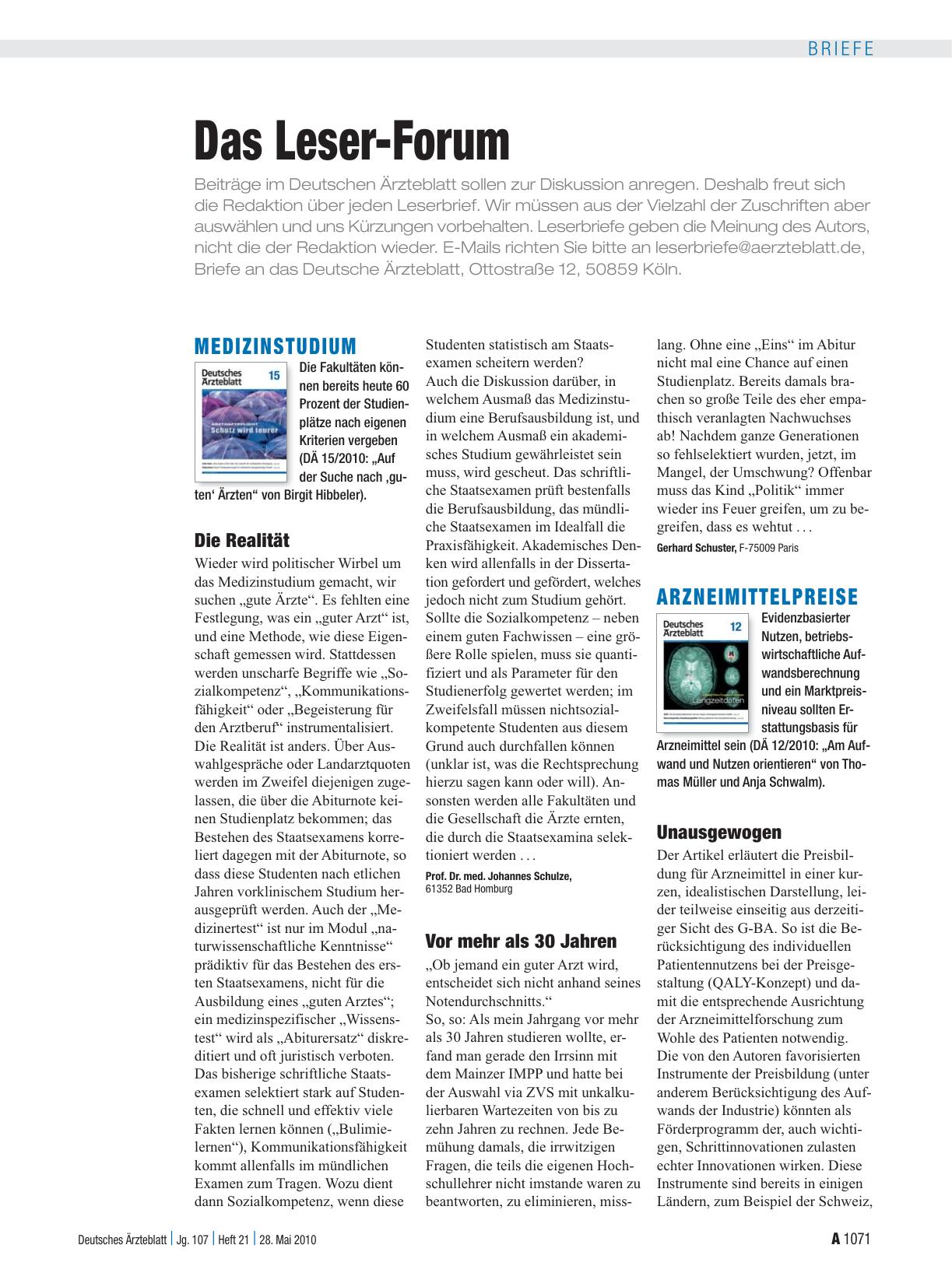 Vorschauseite 1: Medizinstudium: Die Realität
