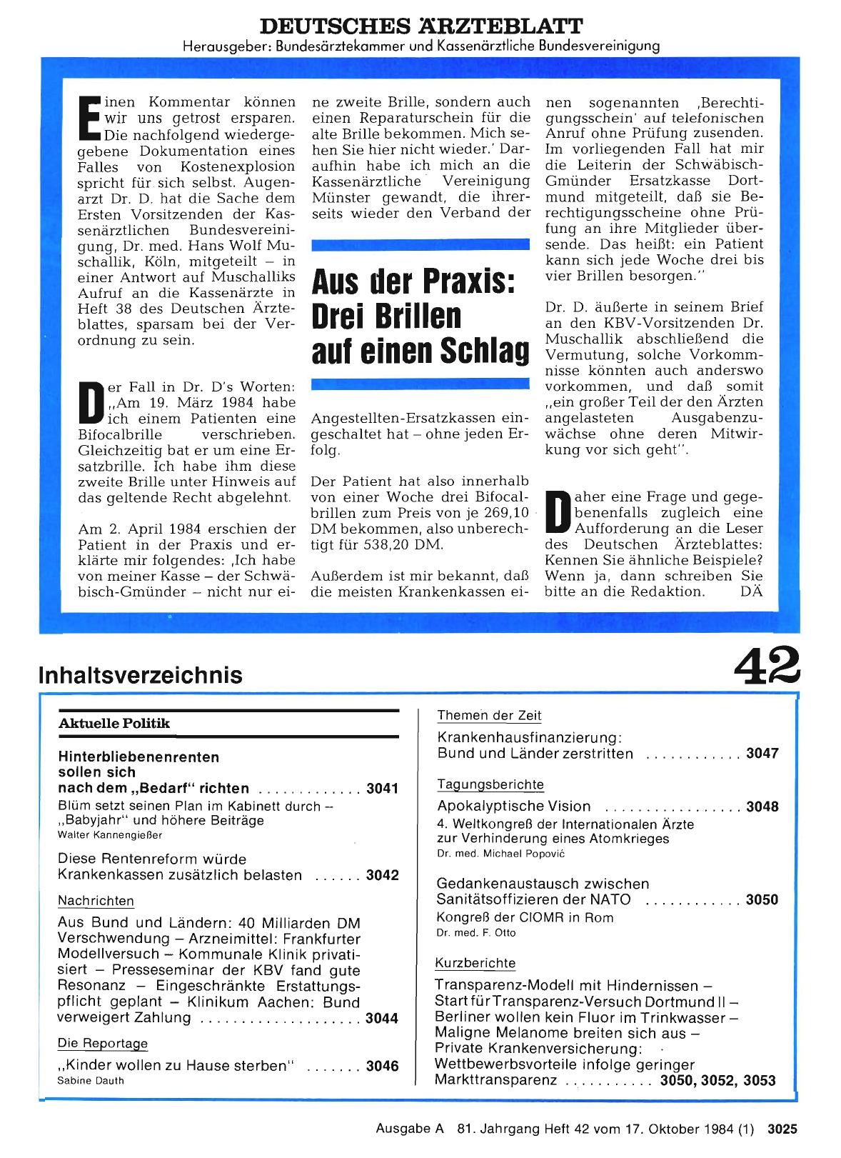 Vorschauseite 1: Aus der Praxis: Drei Brillen auf einen Schlag
