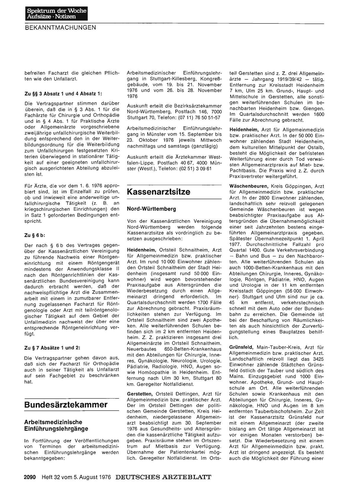 Vorschauseite 1: Kassenarztsitze