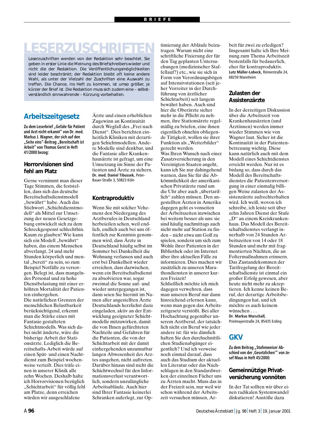 Vorschauseite 1: Arbeitszeitgesetz: Zulasten der Assistenzärzte