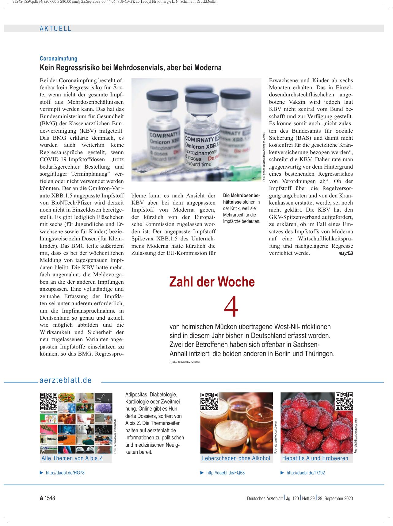 Vorschauseite 1: Zahl der Woche: 4
