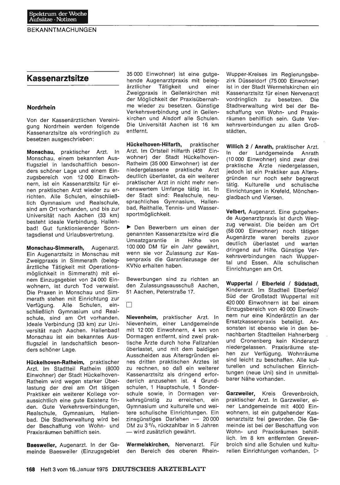 Vorschauseite 1: Kassenarztsitze