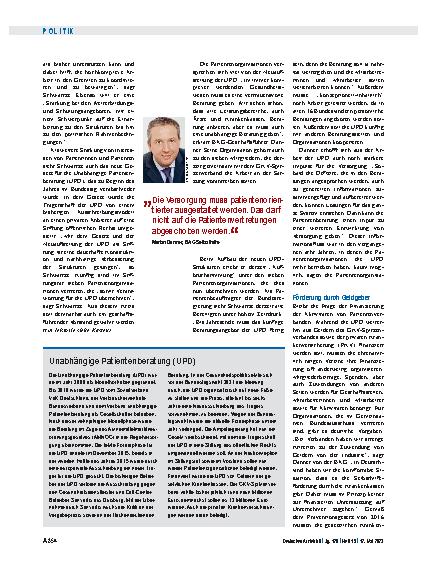 Vorschauseite 4: Patientenvertretung: Ein schlafender Riese im Gesundheitswesen
