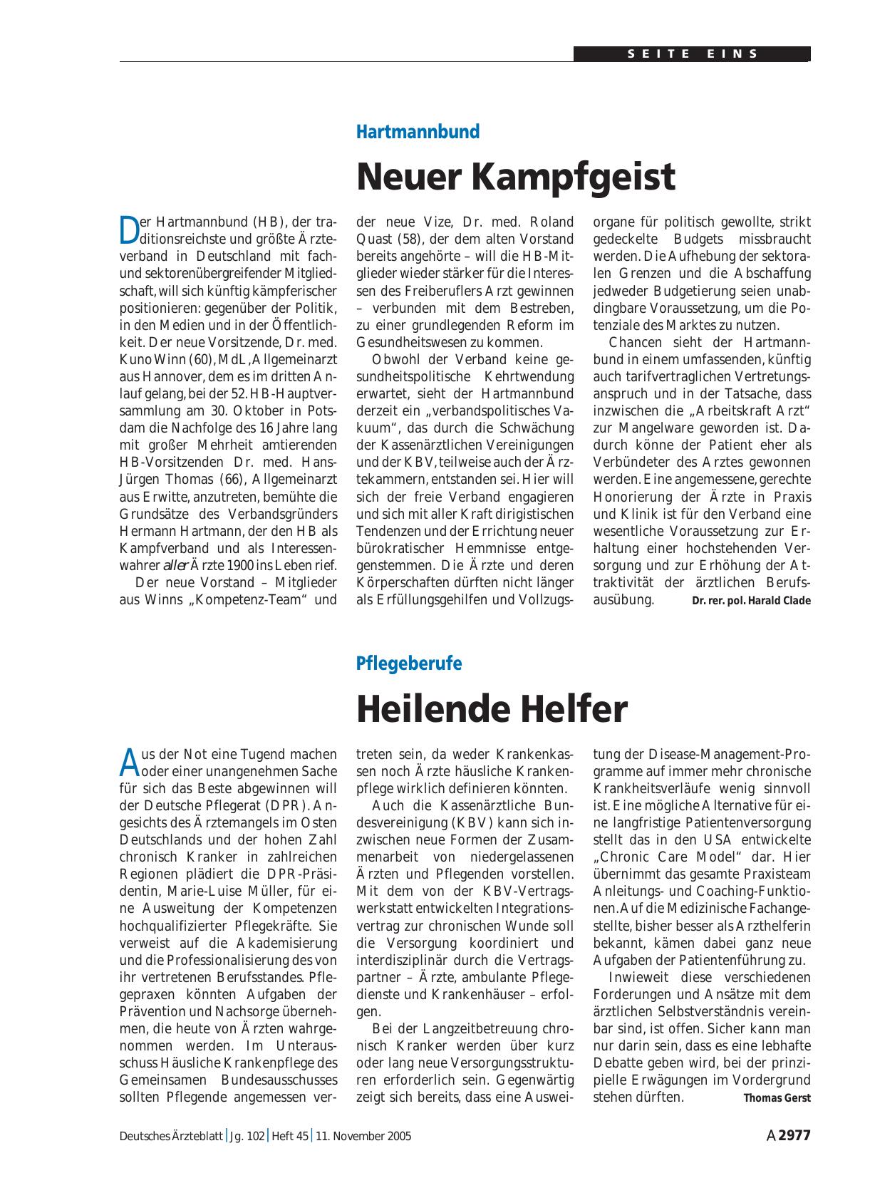 Vorschauseite 1: Pflegeberufe: Heilende Helfer