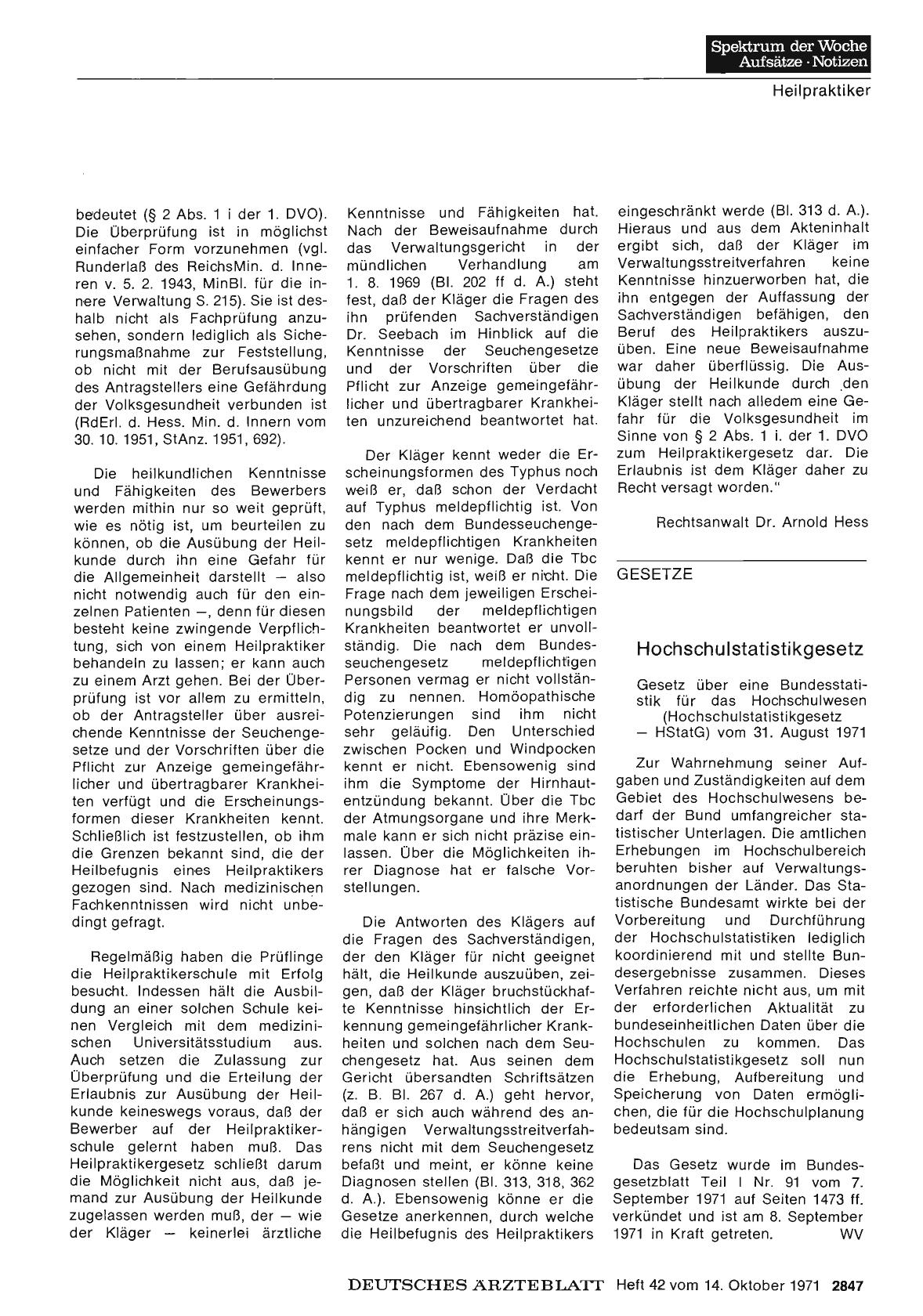Vorschauseite 1: Hochschulstatistikgesetz