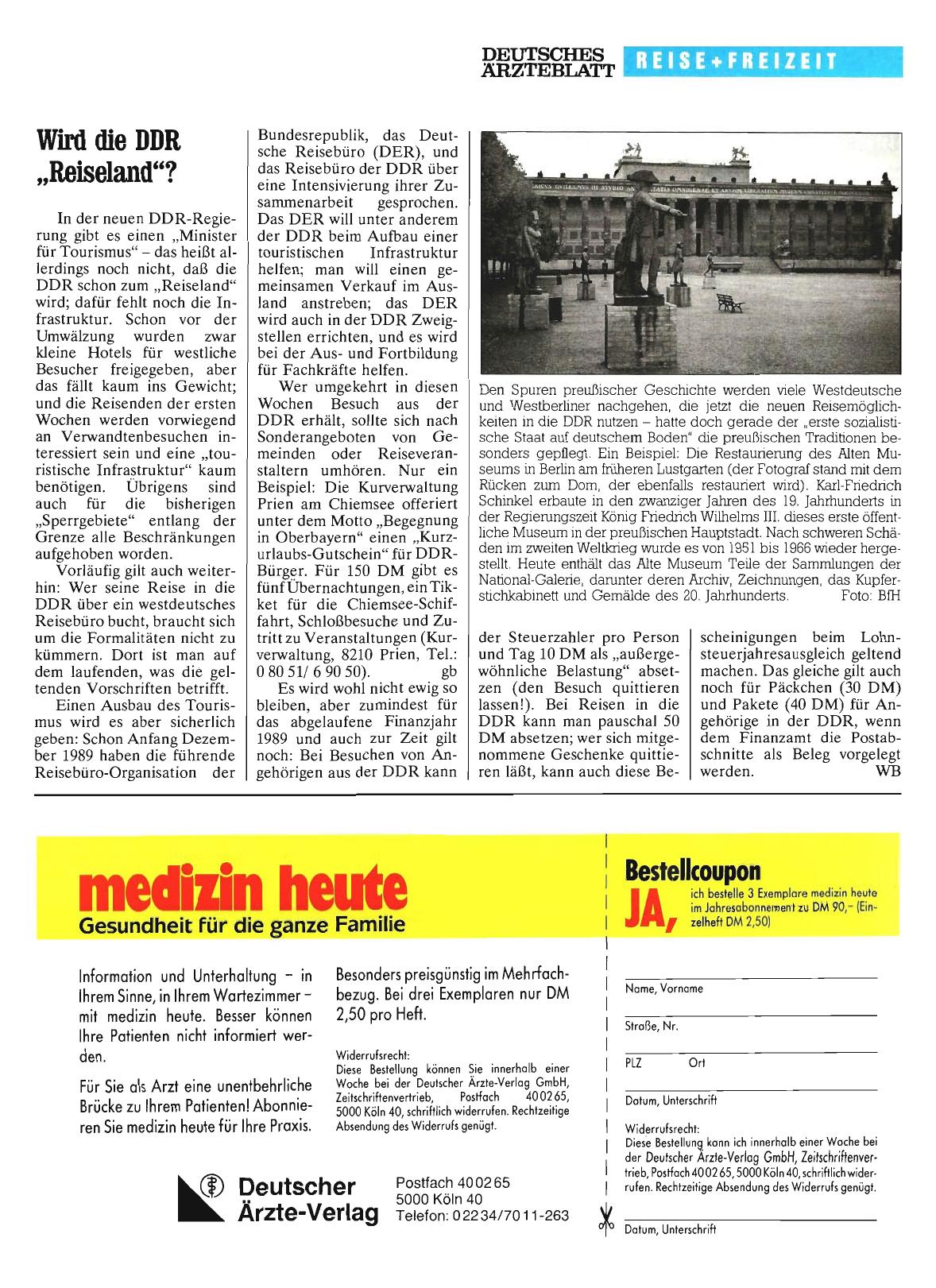 Vorschauseite 1: Wird die DDR „Reiseland“?