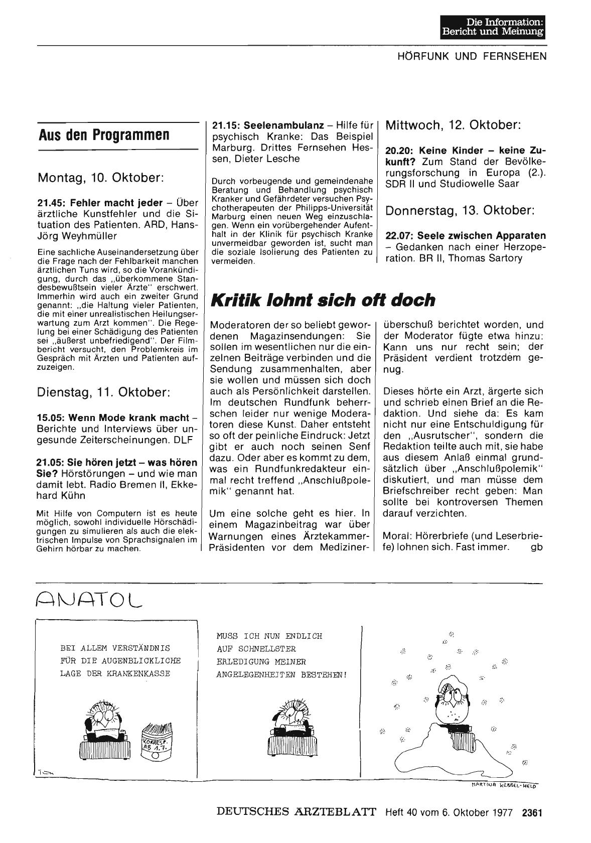 Vorschauseite 1: Kritik lohnt sich oft doch