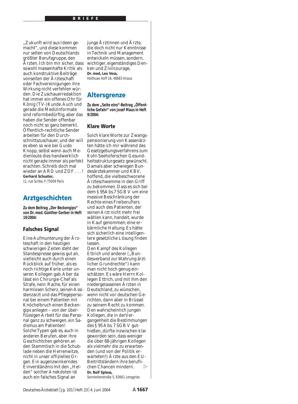 Vorschauseite 1: Altersgrenze: Klare Worte