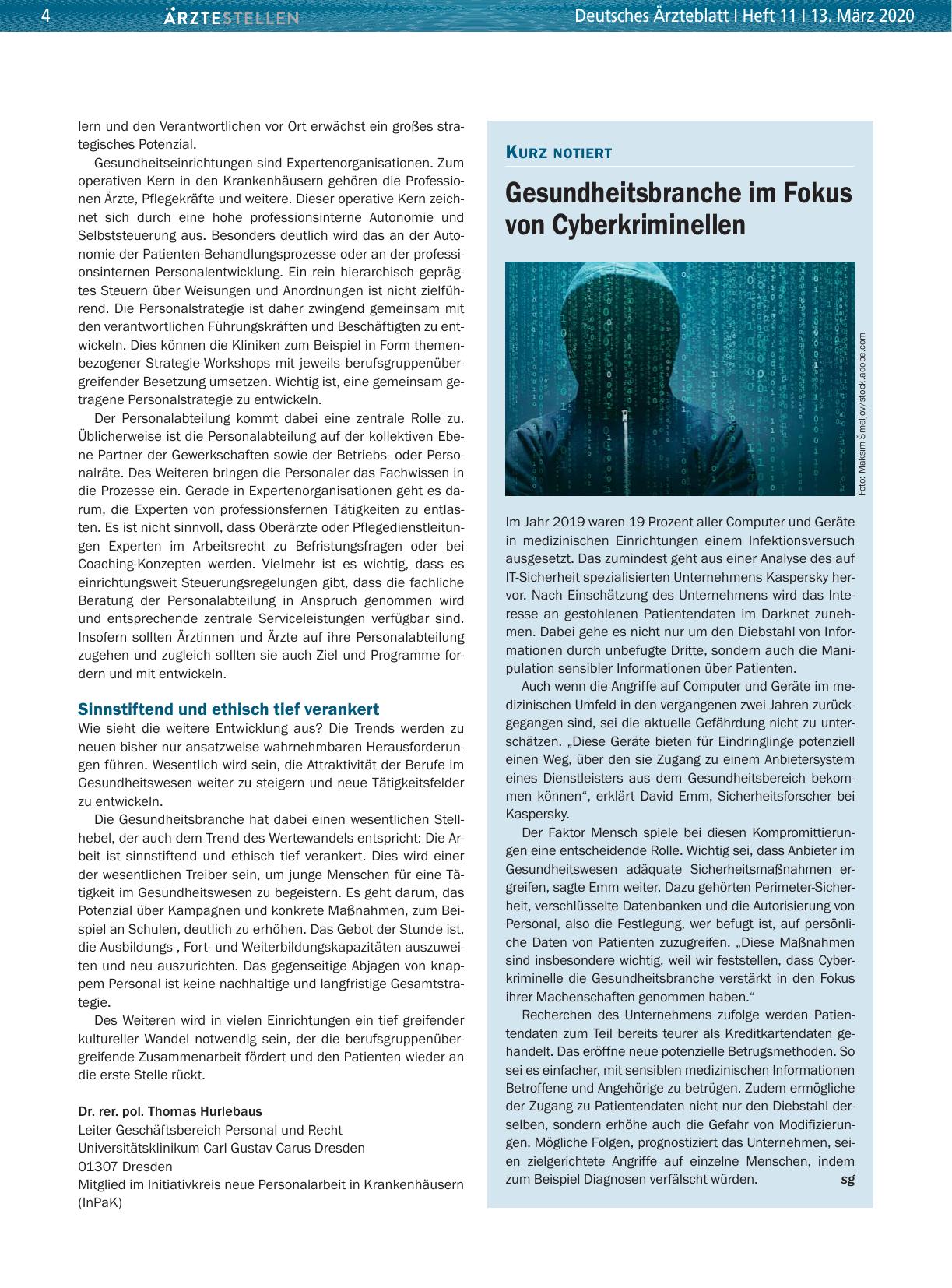 Vorschauseite 1: Gesundheitsbranche im Fokus von Cyberkriminellen