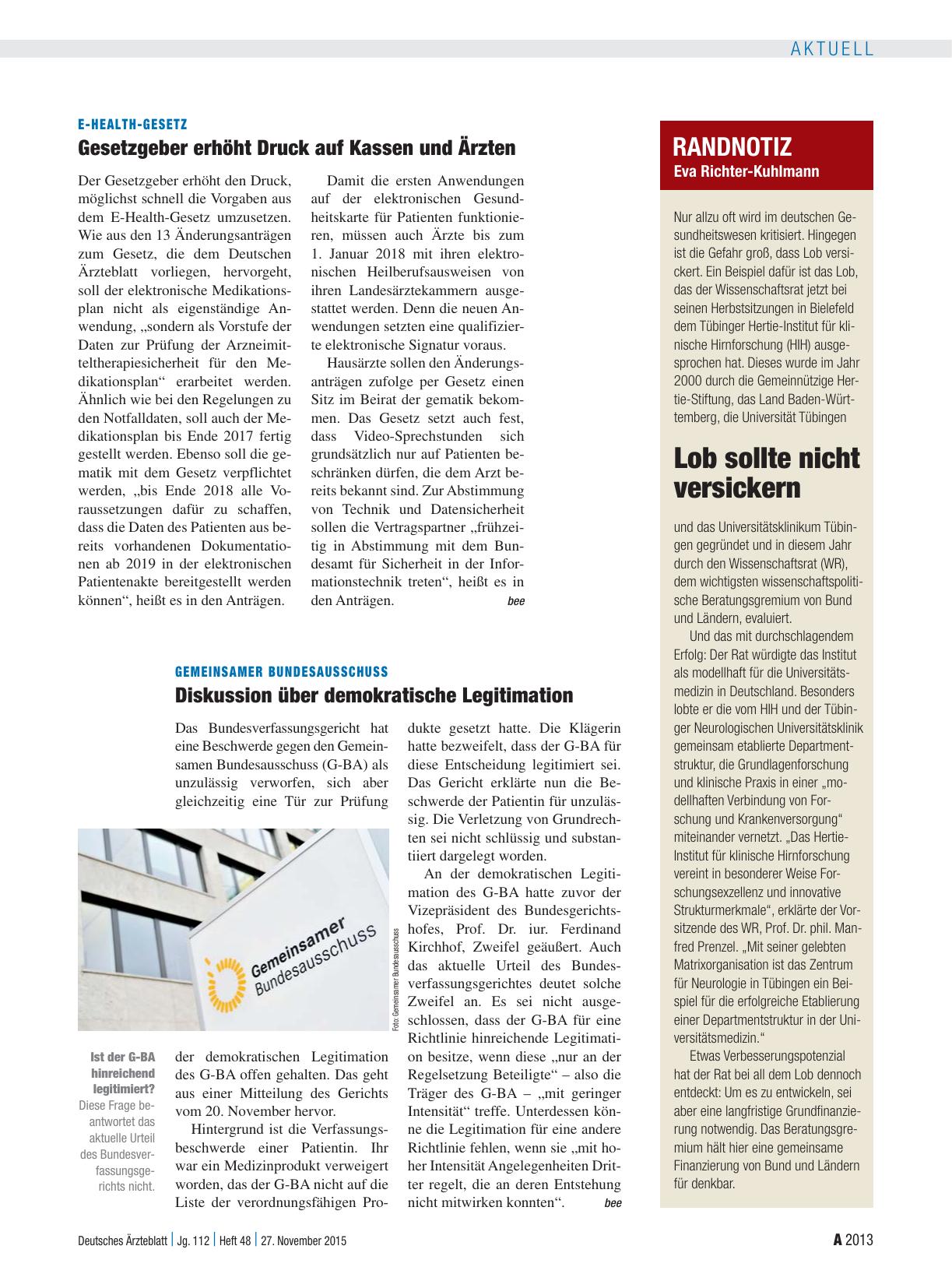 Vorschauseite 1: Randnotiz: Lob sollte nicht versickern