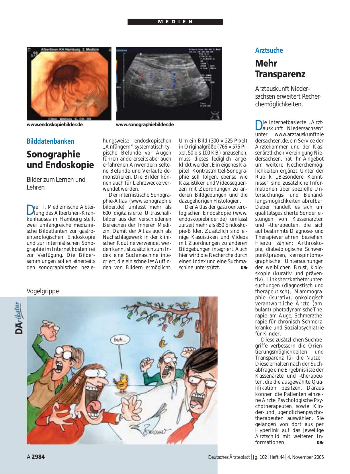Vorschauseite 1: Arztsuche: Mehr Transparenz