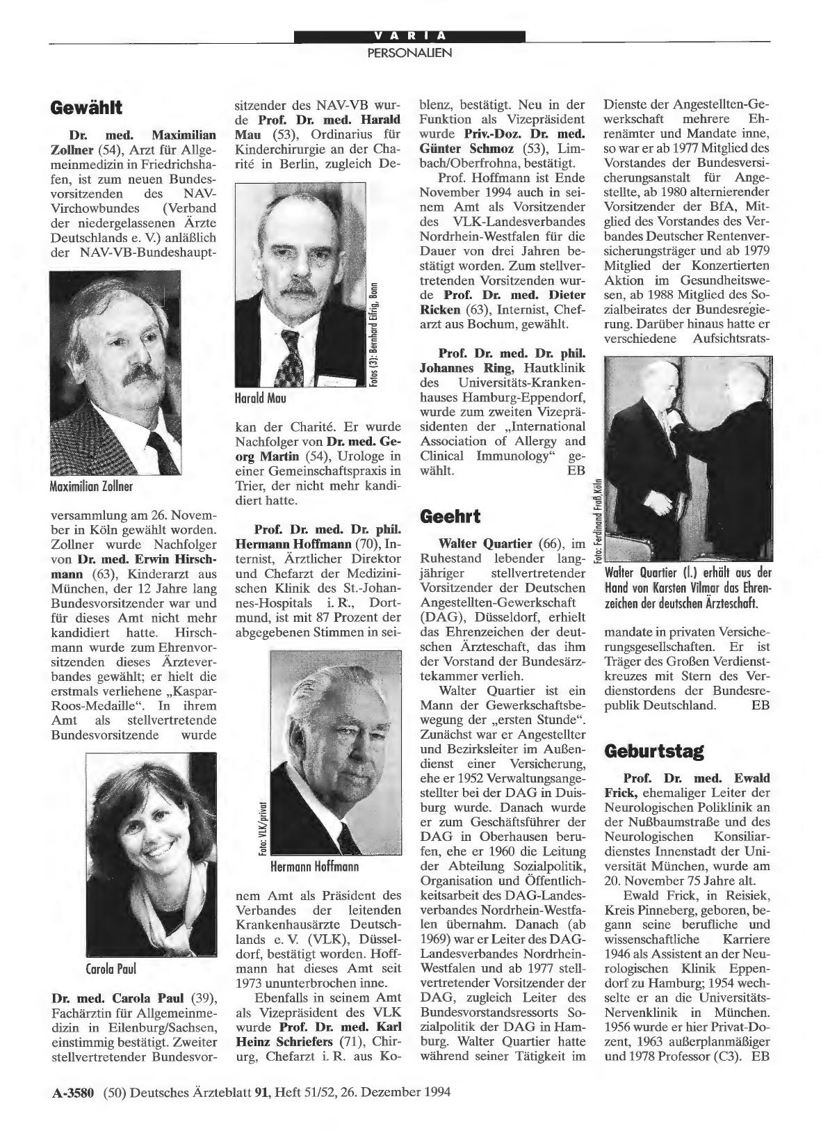 Vorschauseite 1: Geehrt