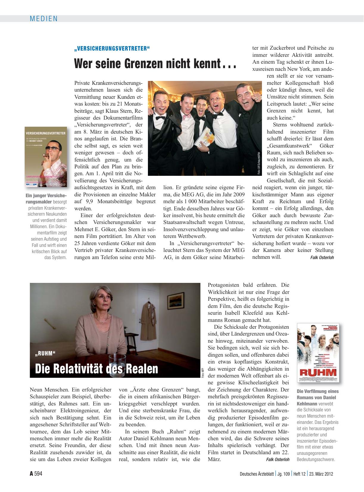 Vorschauseite 1: „Versicherungsvertreter“: Wer seine Grenzen nicht kennt. ..