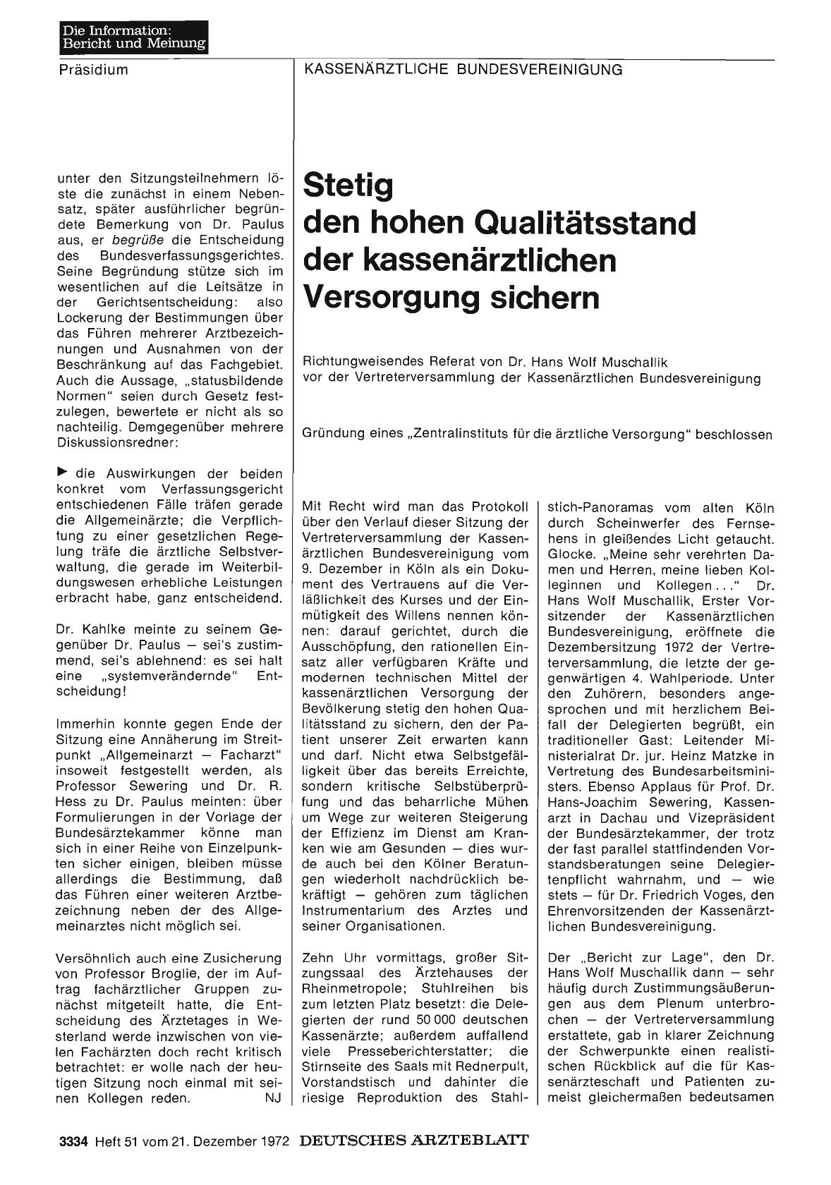 Vorschauseite 1: Stetig den hohen Qualitätsstand der kassenärztlichen Versorgung sichern
