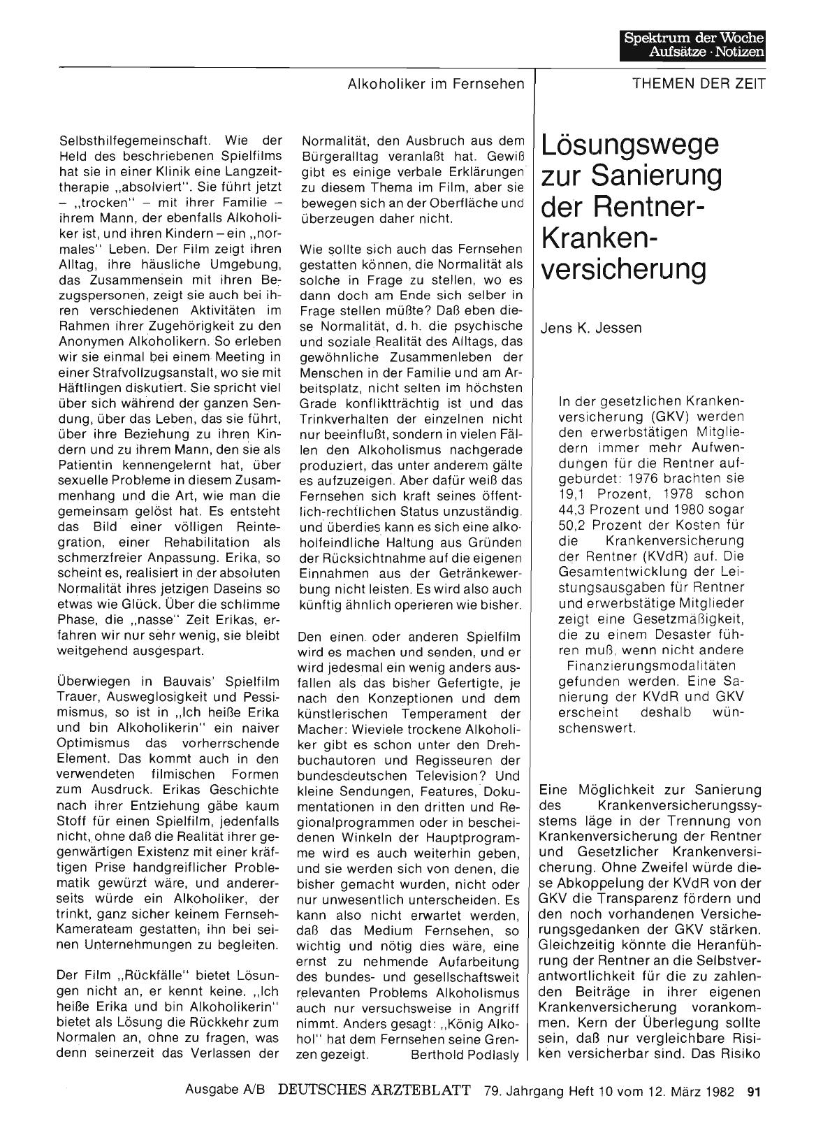 Vorschauseite 1: Lösungswege zur Sanierung der Rentner-Krankenversicherung