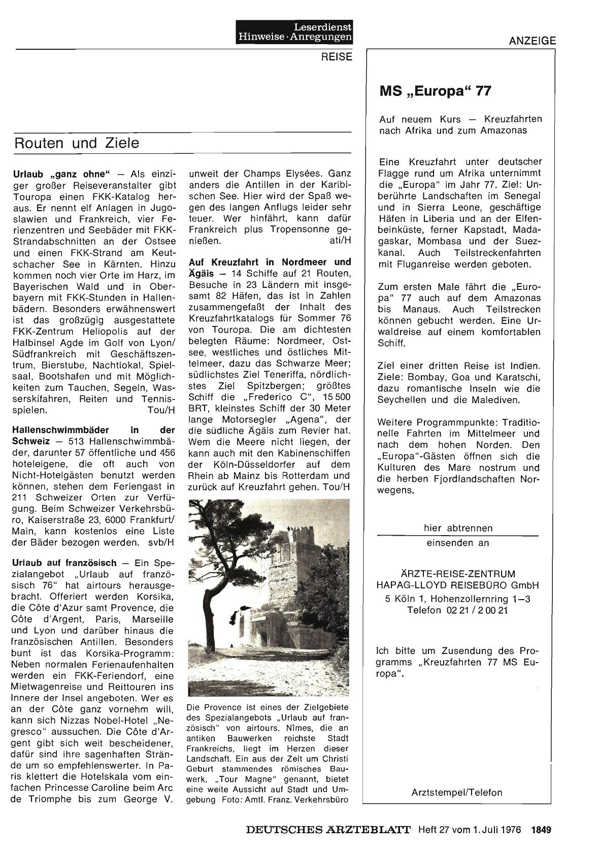 Vorschauseite 1: Routen und Ziele