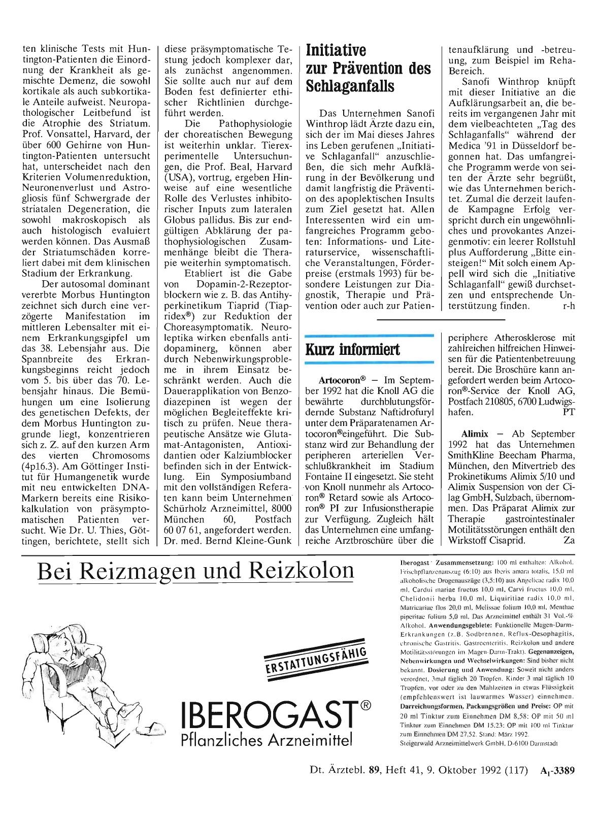 Vorschauseite 1: Kurz informiert