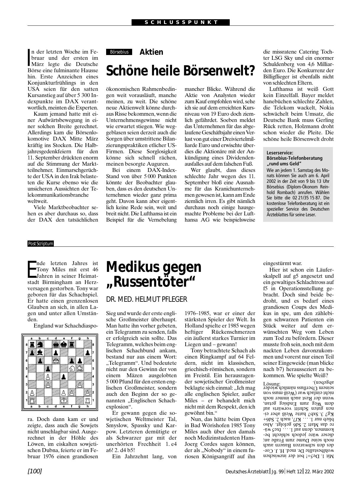 Vorschauseite 1: Medikus gegen „Russentöter“: DR. MED. HELMUT PFLEGER