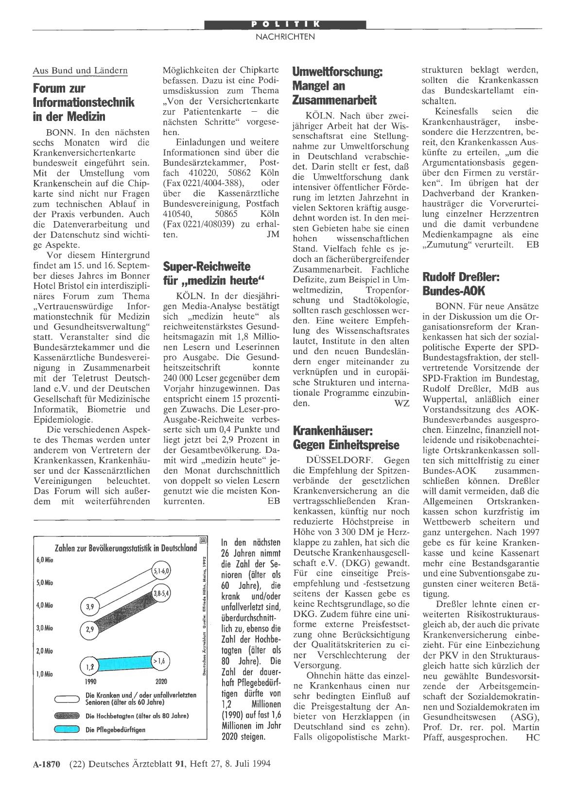 Vorschauseite 1: Forum zur Informationstechnik in der Medizin