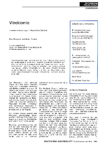 Vorschauseite 1: Vitrektomie