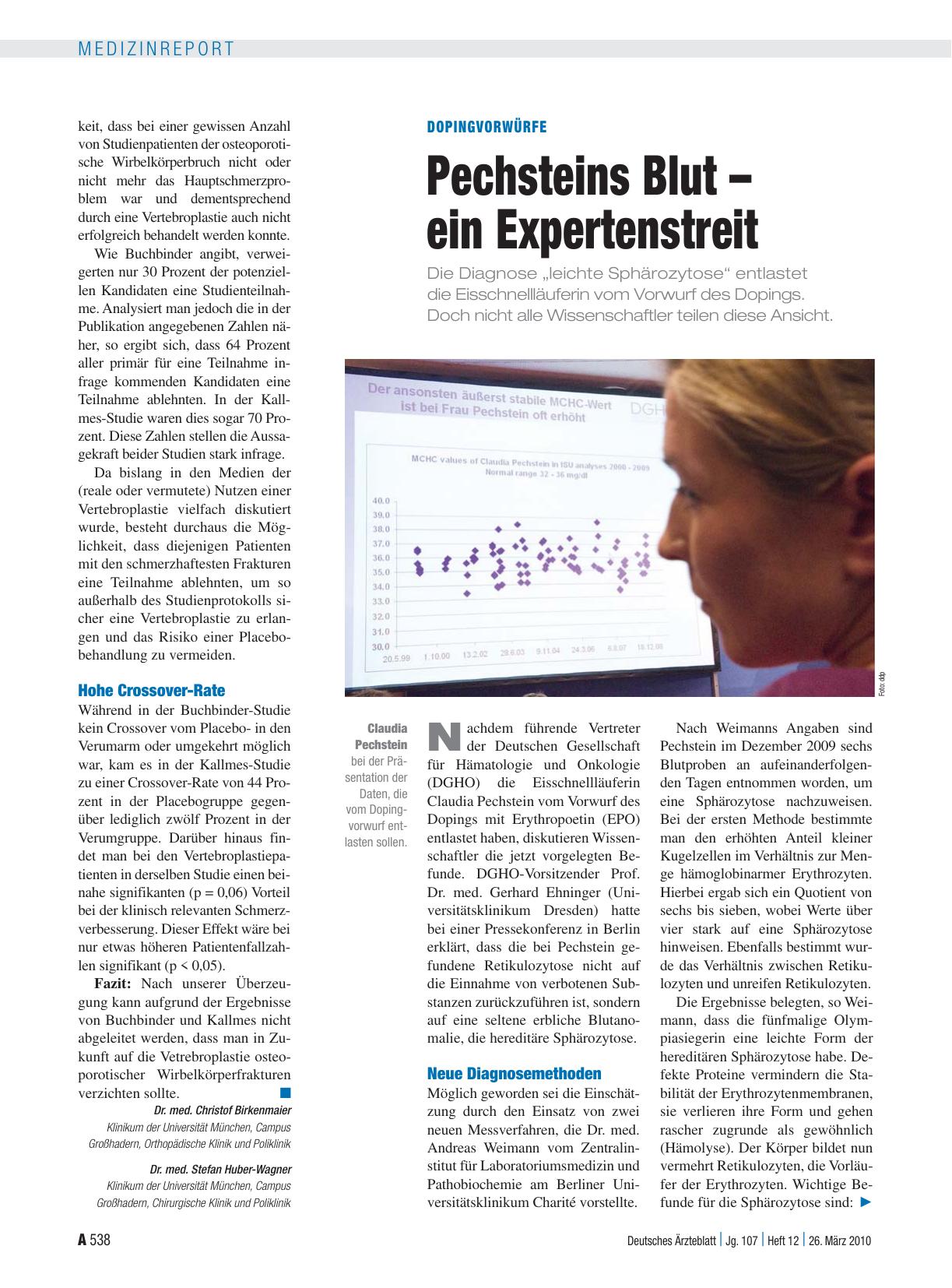Vorschauseite 2: Vertebroplastie: Eine kritische Analyse „wegweisender“ Studien
