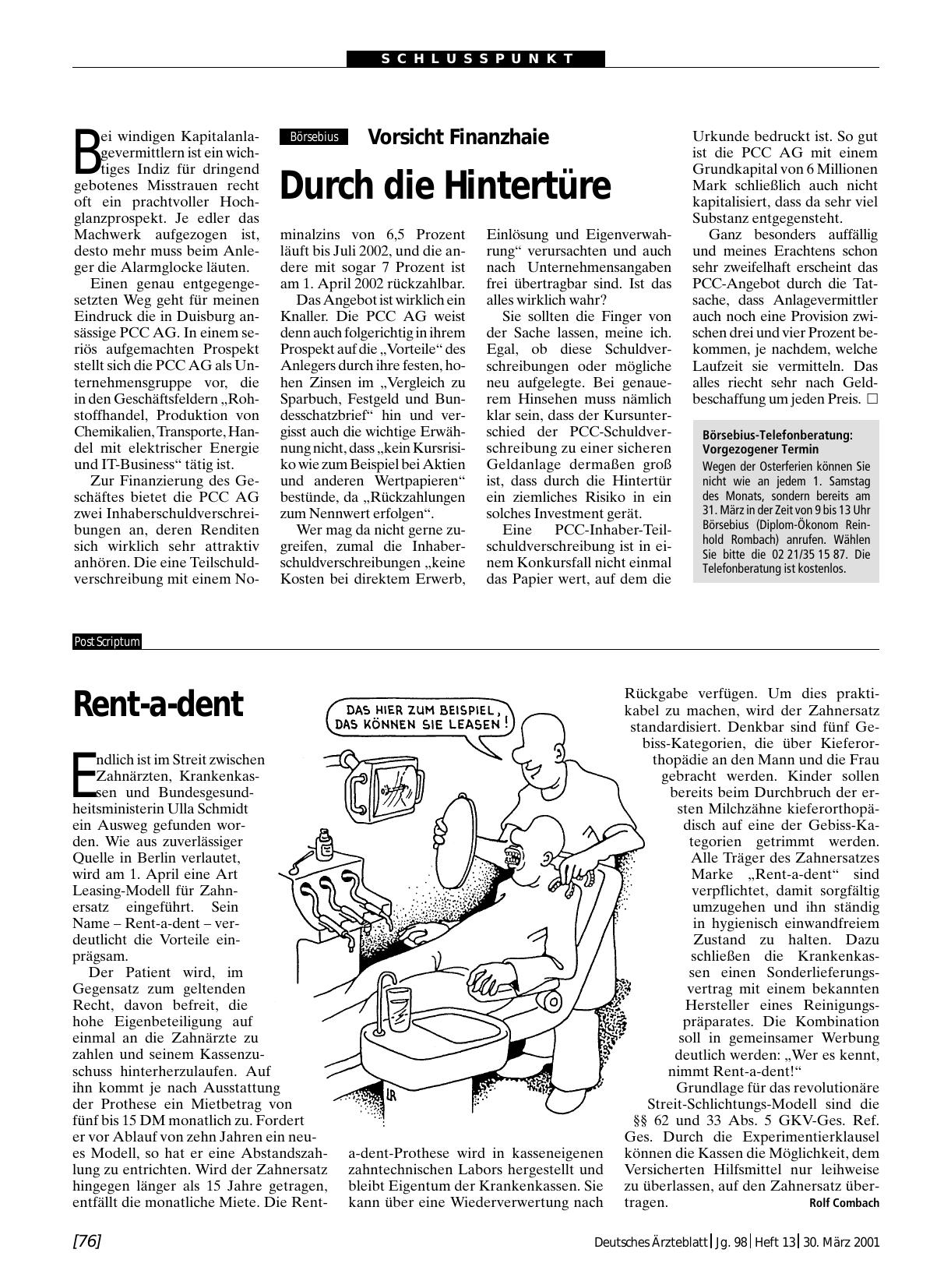 Vorschauseite 1: Rent-a-dent