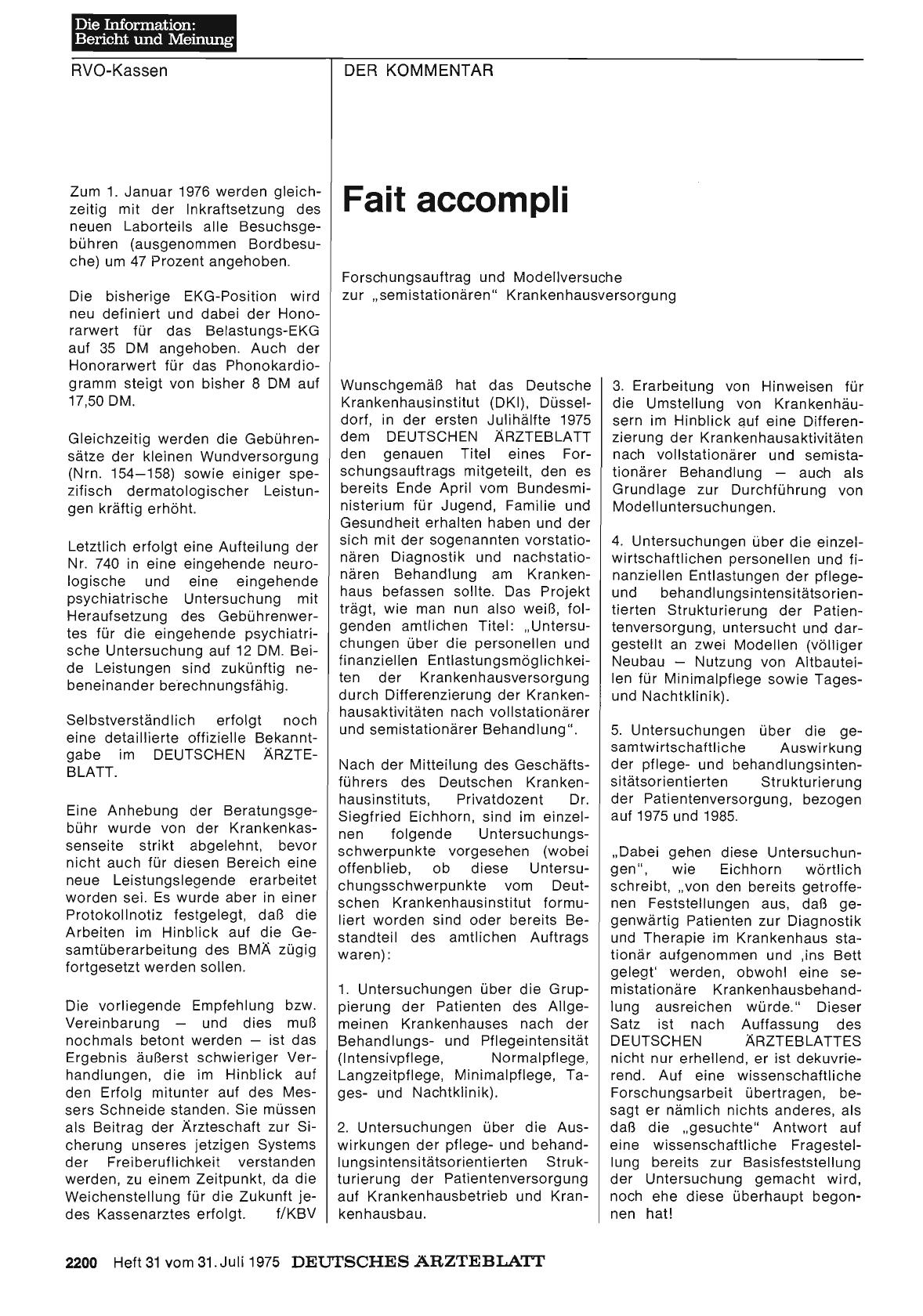 Vorschauseite 1: Fait accompli