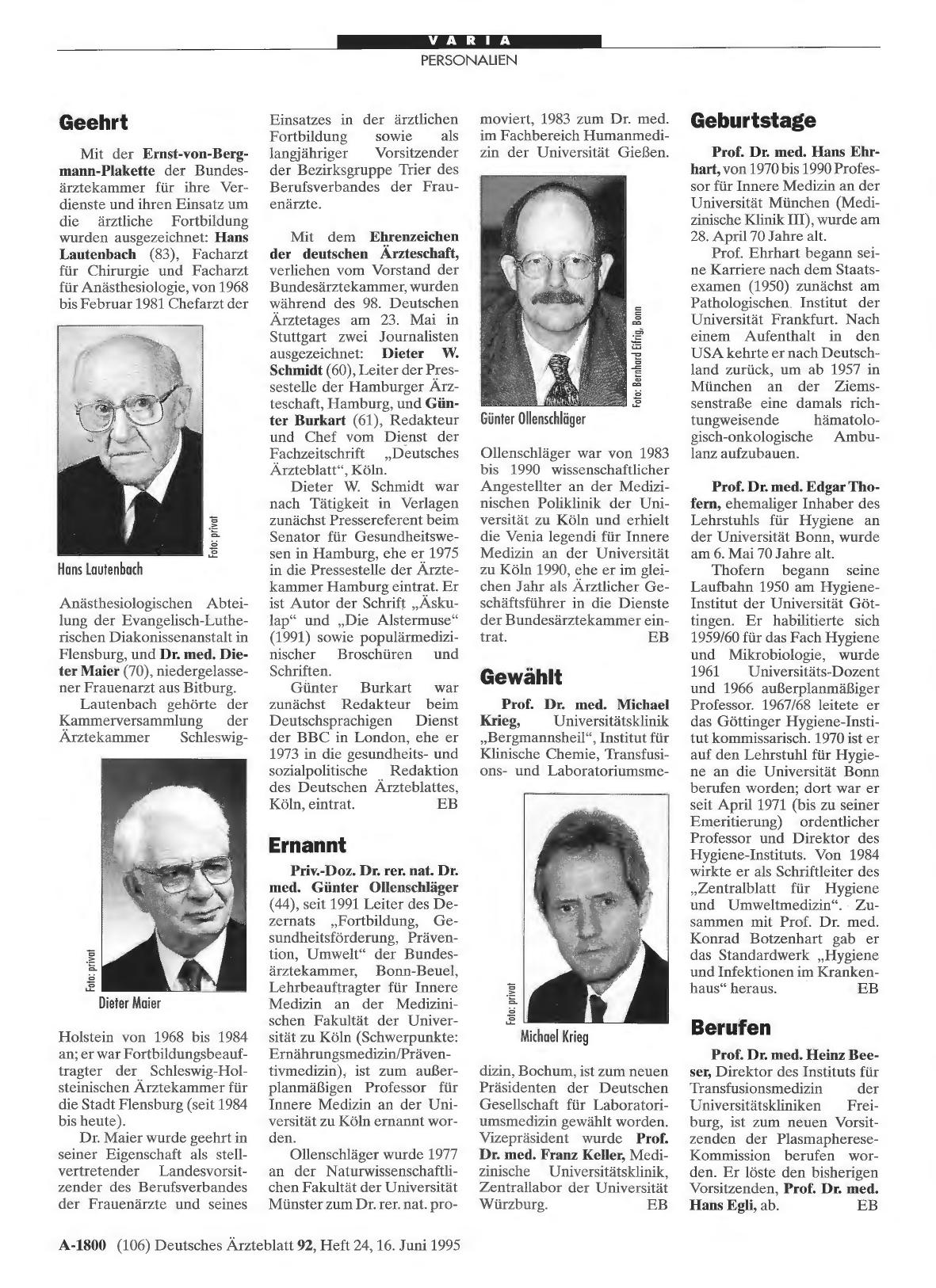 Vorschauseite 1: Geehrt