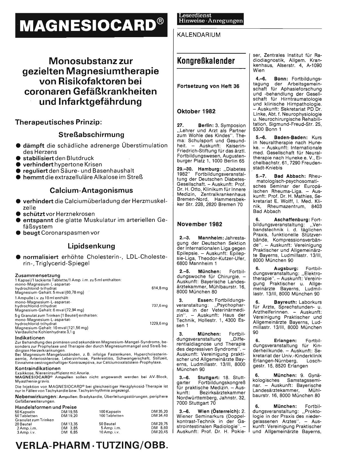 Vorschauseite 1: Kongreßkalender