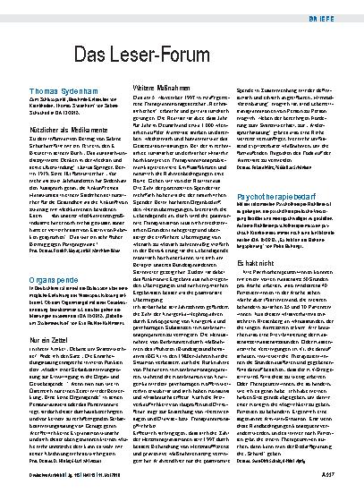 Vorschauseite 1: Thomas Sydenham: Nützlicher als Medikamente