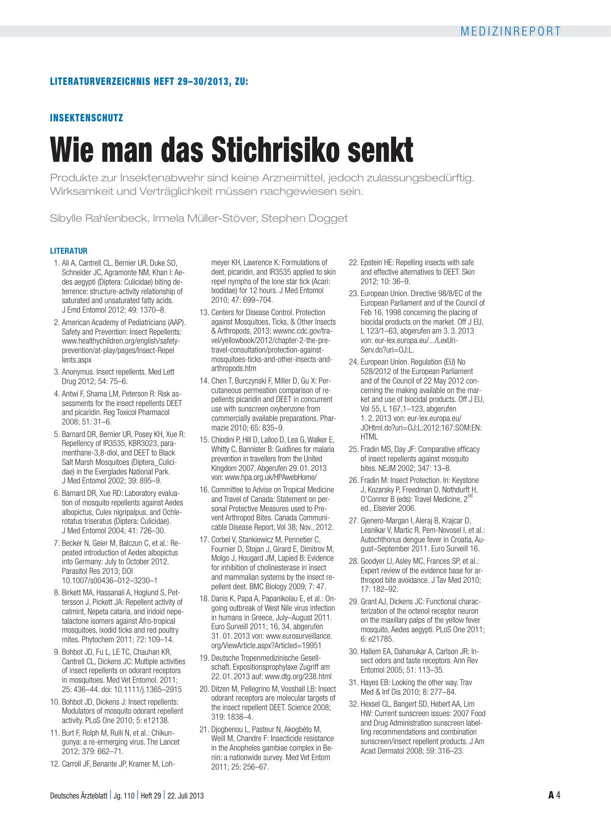 Vorschauseite 4: Insektenschutz: Wie man das Stichrisiko senkt