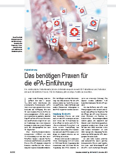 Vorschauseite 1: Digitalisierung: Das benötigen Praxen für die ePA-Einführung